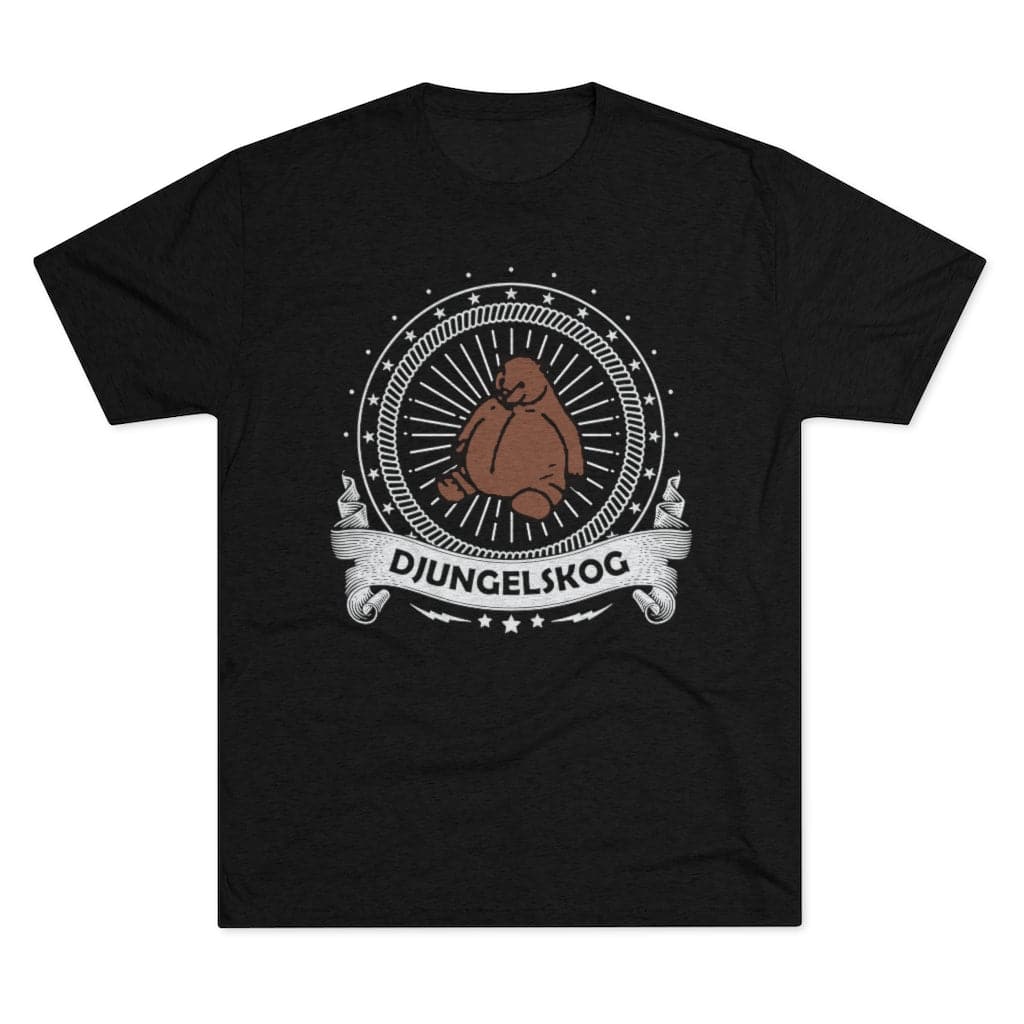DJUNGELSKOG Banner Tee T-Shirt Printify Black S 