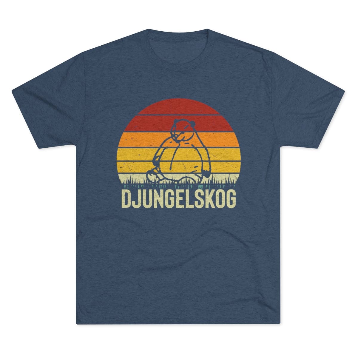 DJUNGELSKOG Sunset Tee T-Shirt Printify Outline Indigo S