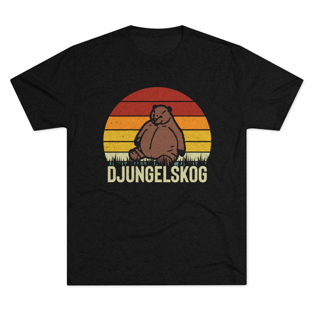 DJUNGELSKOG Sunset Tee T-Shirt Printify Full Black S
