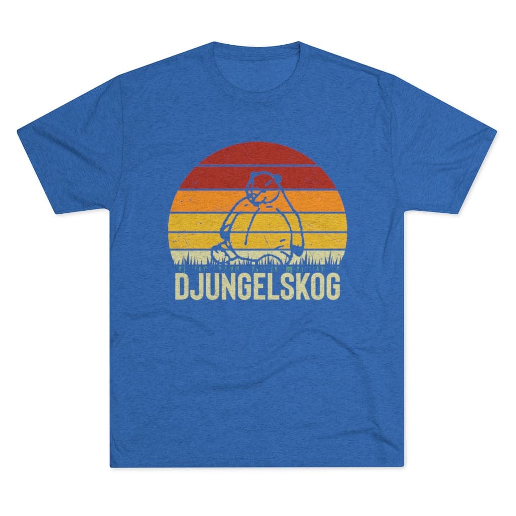 DJUNGELSKOG Sunset Tee T-Shirt Printify Outline Blue S