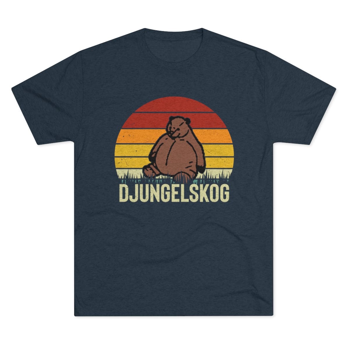 DJUNGELSKOG Sunset Tee T-Shirt Printify Full Navy S